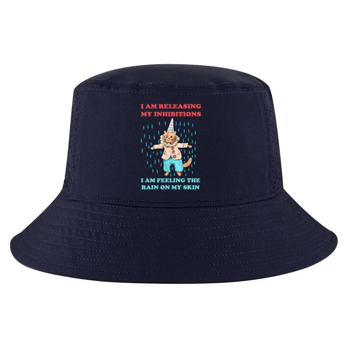 I Am Releasing My Inhibitions I Am Feeling The Rain Quote Cool Comfort Performance Bucket Hat