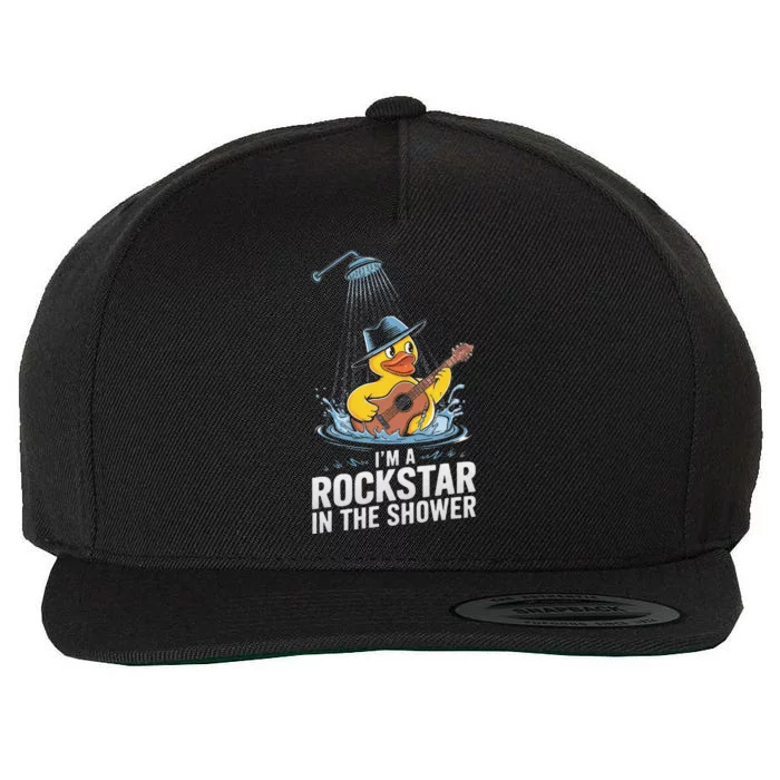 IM A Rockstar In The Shower Music Vibe Wool Snapback Cap