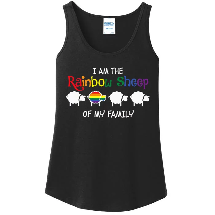 I Am Rainbow S.H.E.E.P. Of My Family Lgbt Gay Lesbian Ladies Essential Tank