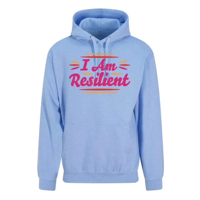 I Am Resilient Quote Positive Affirmation Unisex Surf Hoodie