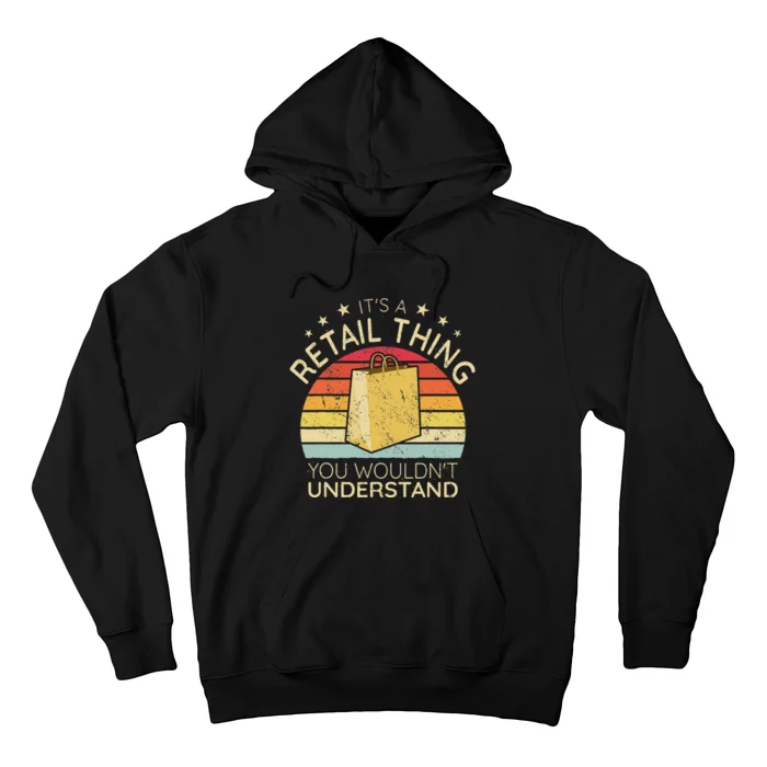 ItS A Retail Thing Checkout Retro Retail Store Worker Hoodie