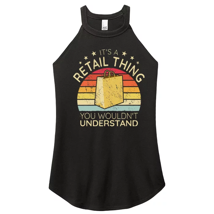 ItS A Retail Thing Checkout Retro Retail Store Worker Women’s Perfect Tri Rocker Tank