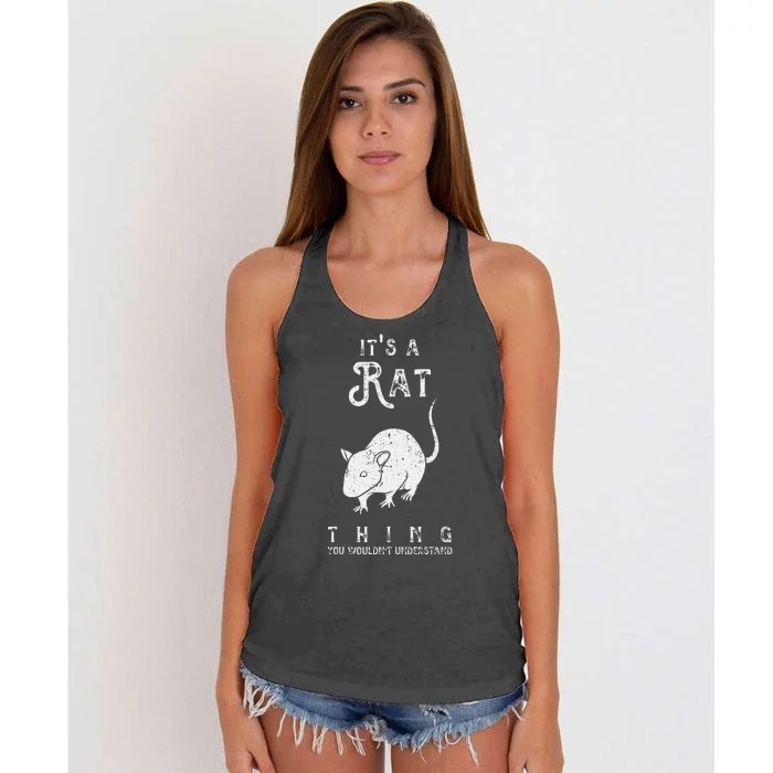 ItS A Rat Thing Rat Funny Mouse Lover Cute Mice Women's Knotted Racerback Tank