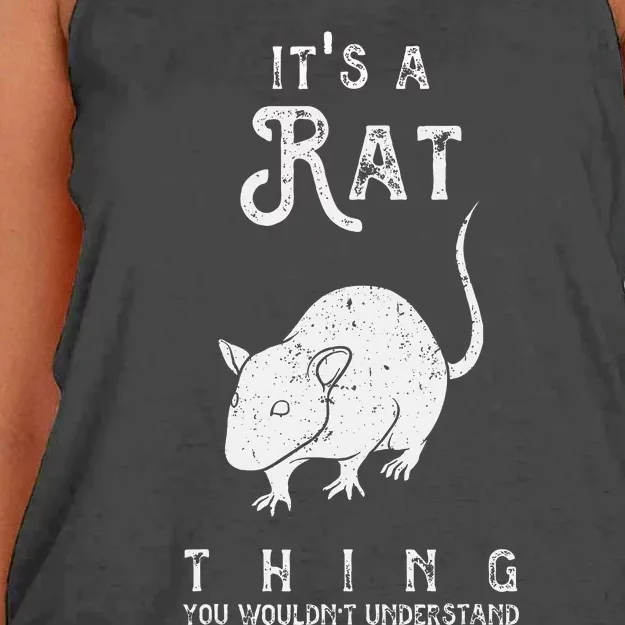 ItS A Rat Thing Rat Funny Mouse Lover Cute Mice Women's Knotted Racerback Tank