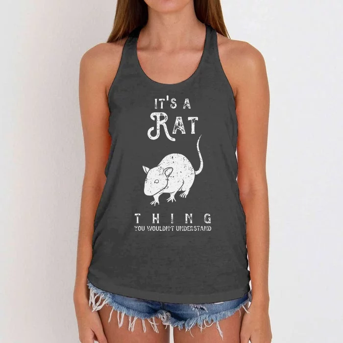 ItS A Rat Thing Rat Funny Mouse Lover Cute Mice Women's Knotted Racerback Tank