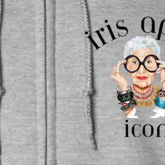 Iris Apfel Remembrance Of Iris Apfel Full Zip Hoodie