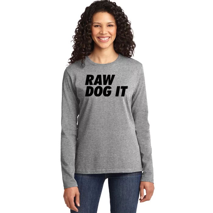 Israel Adesanya Raw Dog It Ladies Long Sleeve Shirt