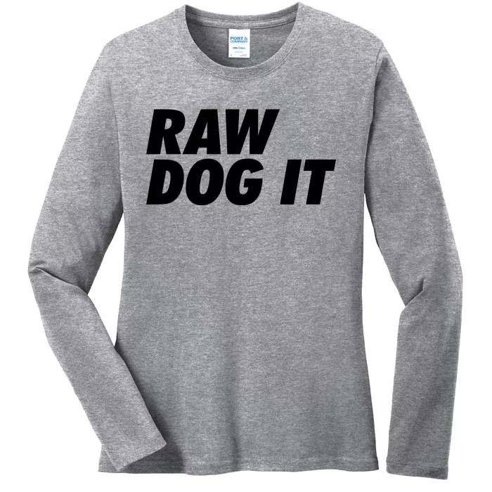 Israel Adesanya Raw Dog It Ladies Long Sleeve Shirt