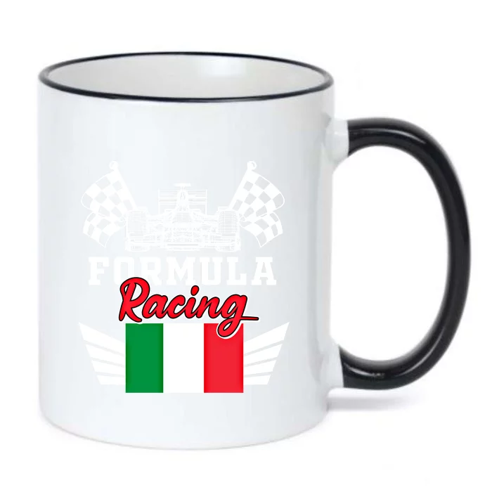 Italian Auto Race Italy Flag Formula Racing Car Blueprint Meaningful Gift Black Color Changing Mug