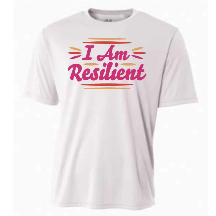 I Am Resilient Quote Cooling Performance Crew T-Shirt