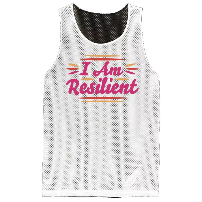 I Am Resilient Quote Mesh Reversible Basketball Jersey Tank