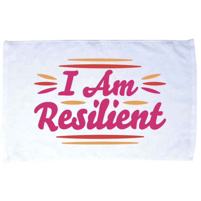 I Am Resilient Quote Microfiber Hand Towel