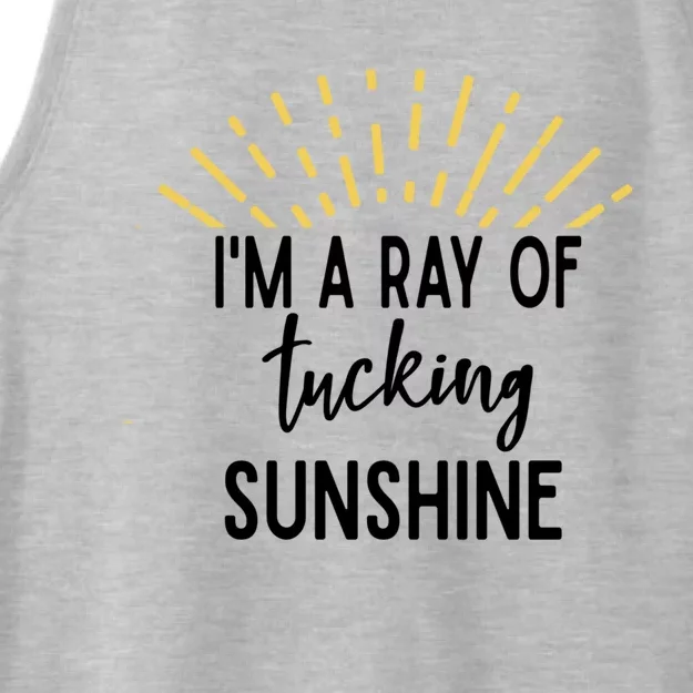 I'm A Ray Of Tucking Sunshine Sun Cute Funny Sayings Class Gift Ladies Tri-Blend Wicking Tank