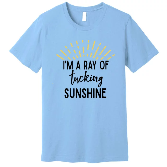 I'm A Ray Of Tucking Sunshine Sun Cute Funny Sayings Class Gift Premium T-Shirt