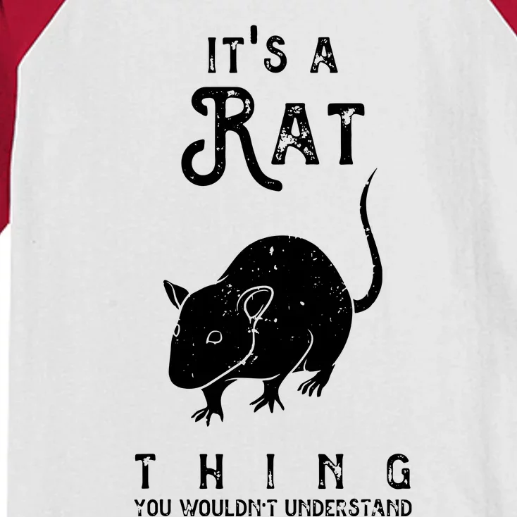 Its A Rat Thing Rat Funny Mouse Lover Cute Mice Kids Colorblock Raglan Jersey