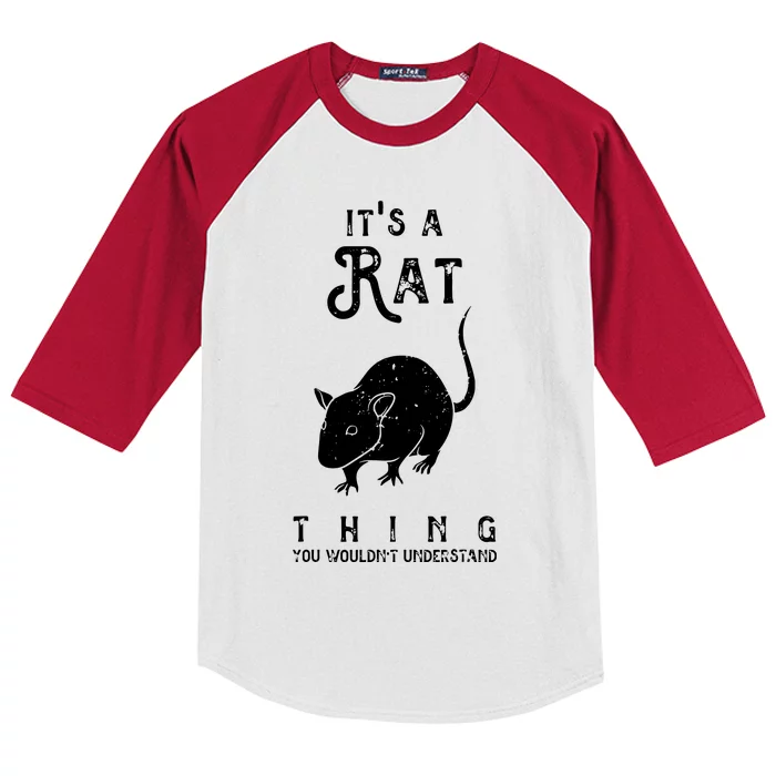 Its A Rat Thing Rat Funny Mouse Lover Cute Mice Kids Colorblock Raglan Jersey