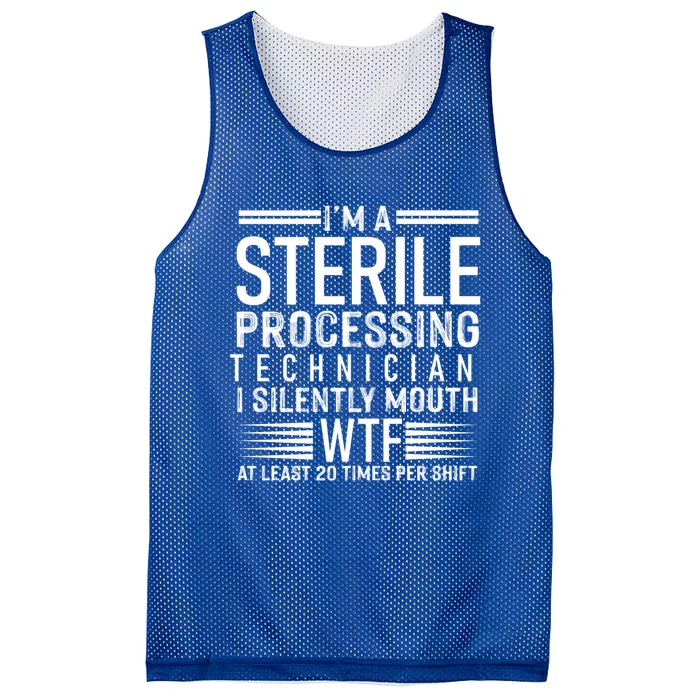 I’m A Sterile Processing Technician Funny Silently Funny Gift Mesh Reversible Basketball Jersey Tank