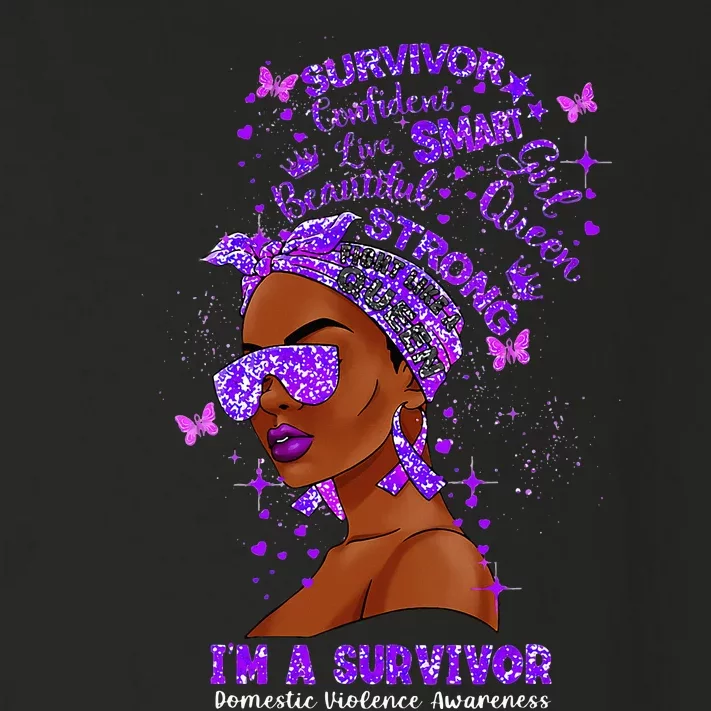 I'm A Survivor Domestic Violence Awareness Black Woman Toddler Long Sleeve Shirt