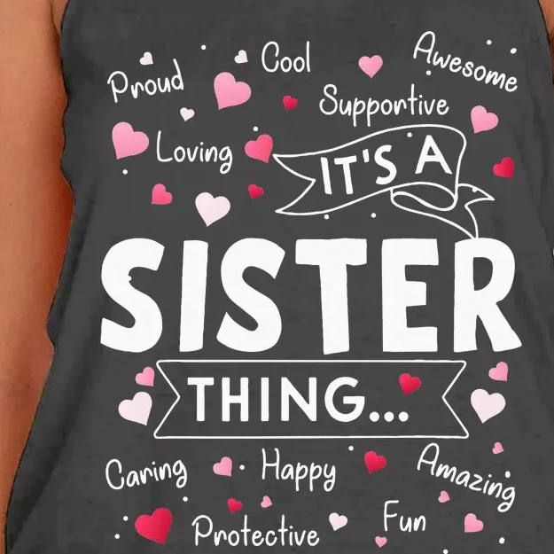 Its A Sister Thing Funny Sayings Cute Sister Mothers Day Women's Knotted Racerback Tank