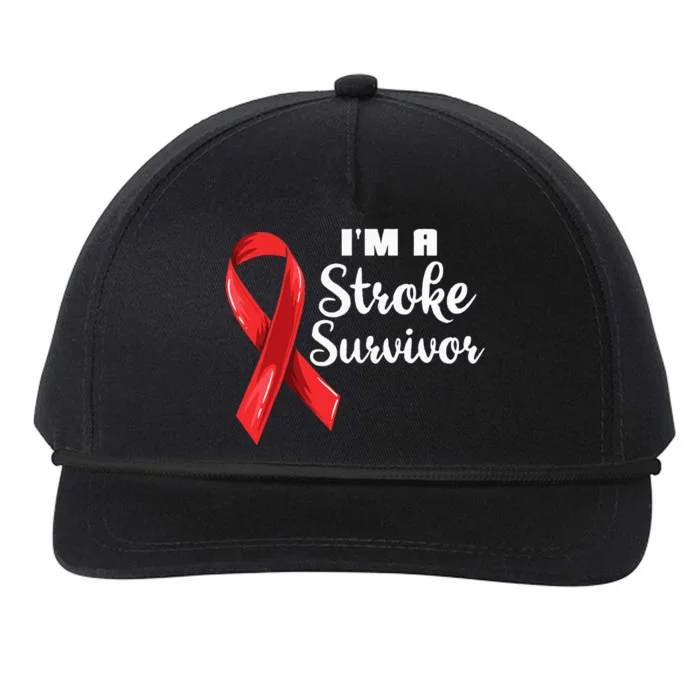 Im A Stroke Survivor Stroke Awareness Snapback Five-Panel Rope Hat