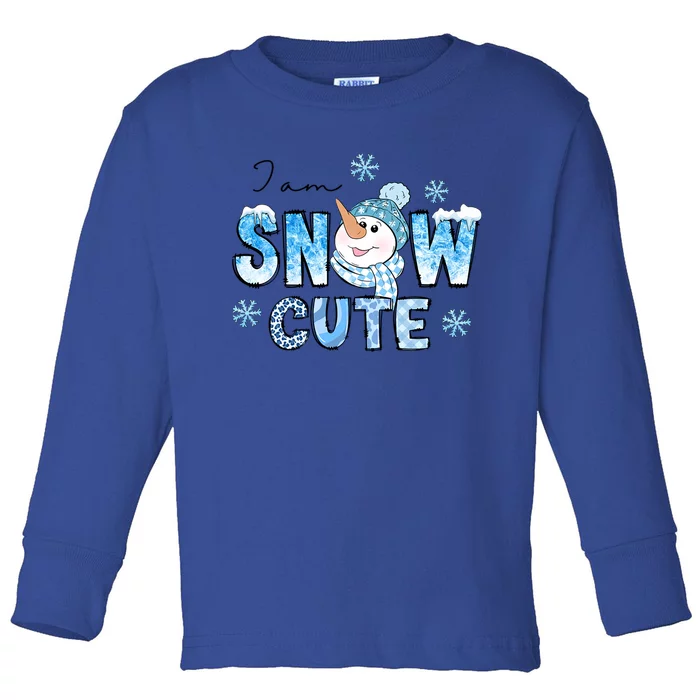 I Am Snow Cute Snow Funny Gift Toddler Long Sleeve Shirt