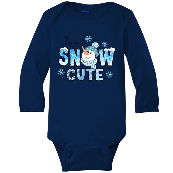 I Am Snow Cute Snow Funny Gift Baby Long Sleeve Bodysuit