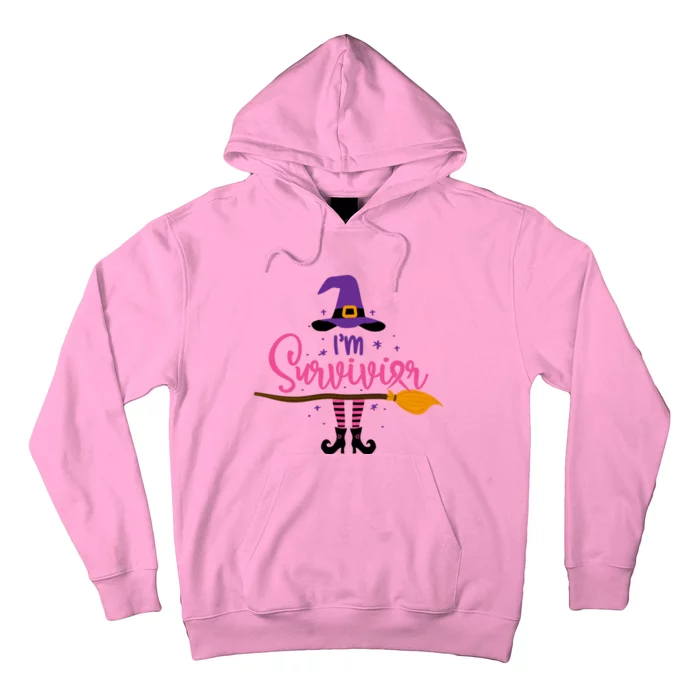 I'm A Survivor Halloween Breast Cancer Awareness Witch Hoodie