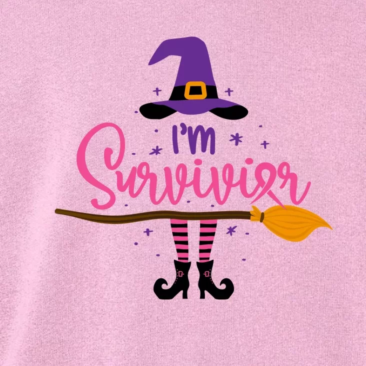 I'm A Survivor Halloween Breast Cancer Awareness Witch Toddler Hoodie