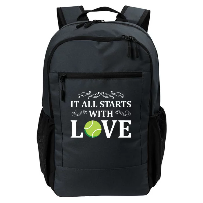 It All Starts With Love Funny Tenniss Daily Commute Backpack