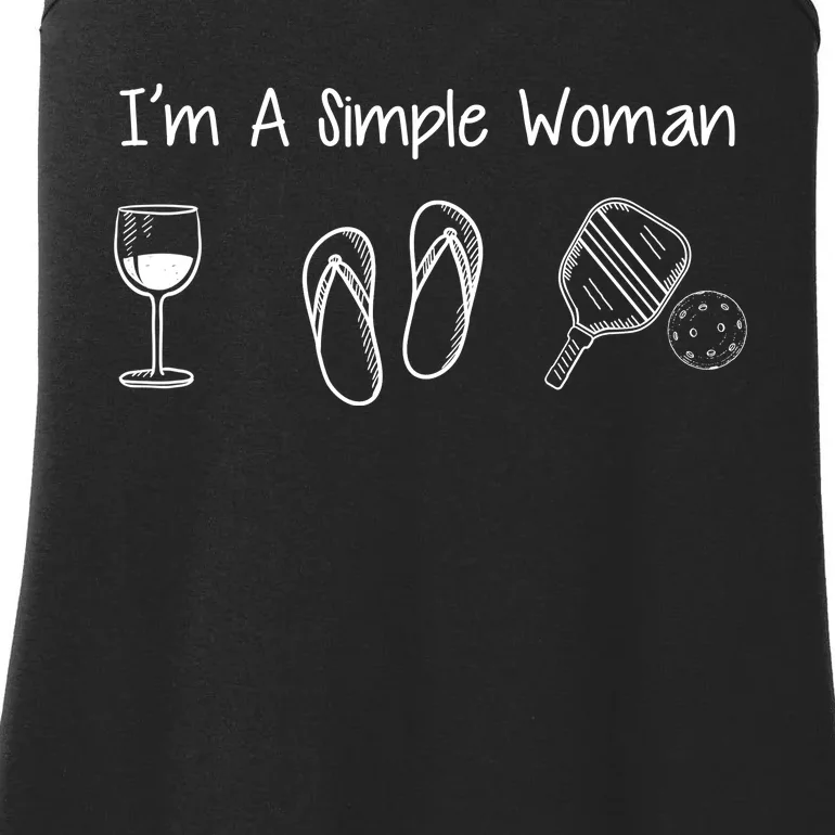 I'M A SIMPLE WOMAN Pickleball Ladies Essential Tank