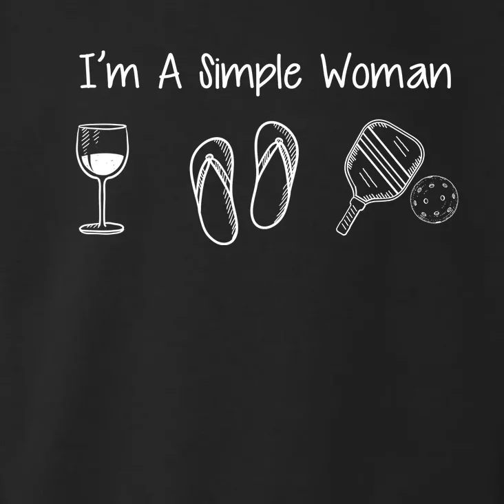 I'M A SIMPLE WOMAN Pickleball Toddler Hoodie