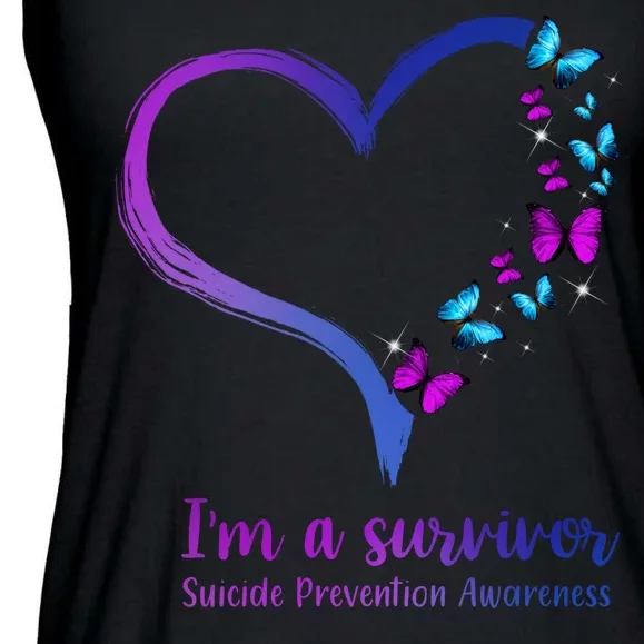 I'm A Survivor Suicide Prevention Awareness Ladies Essential Flowy Tank