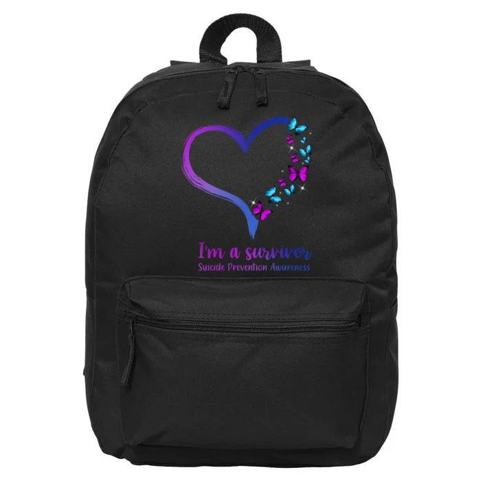 I'm A Survivor Suicide Prevention Awareness 16 in Basic Backpack