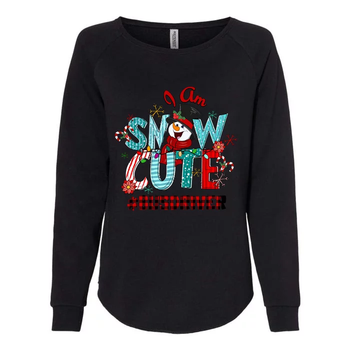 I Am Snow Cute Christmas Snow Funny Bus Driver Gift Womens California Wash Sweatshirt