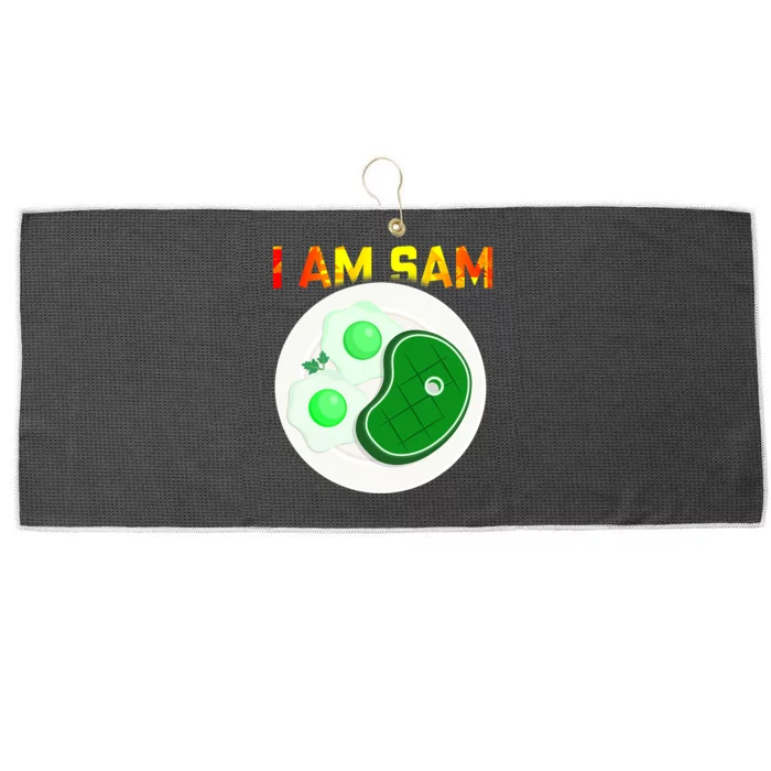 I Am Sam Clothes For Fried Green Ham And Eggs Days Large Microfiber Waffle Golf Towel