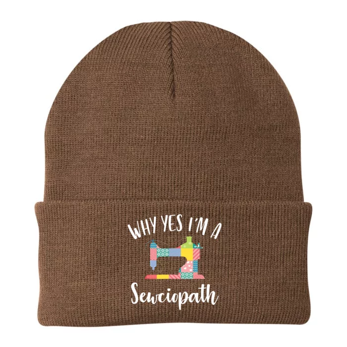 Im A Sewciopath Funny Sewing Lover Gift Idea Knit Cap Winter Beanie