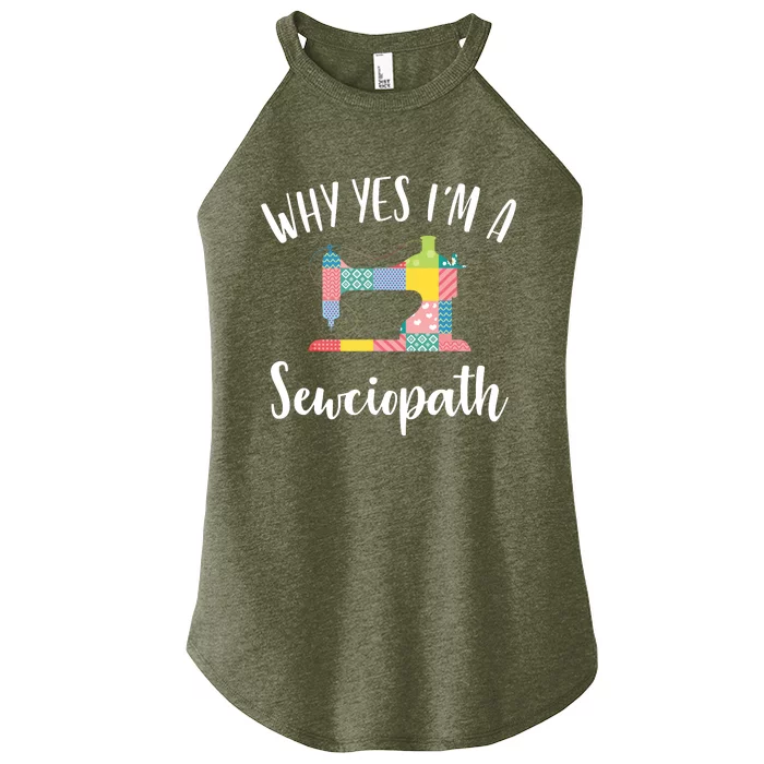 Im A Sewciopath Funny Sewing Lover Gift Idea Women’s Perfect Tri Rocker Tank