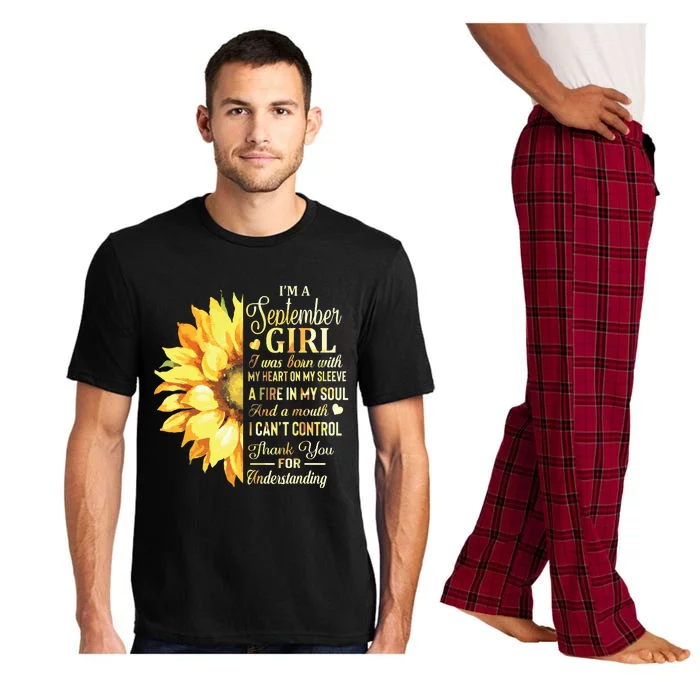 Im A September Girl Sunflower Birthday Pajama Set