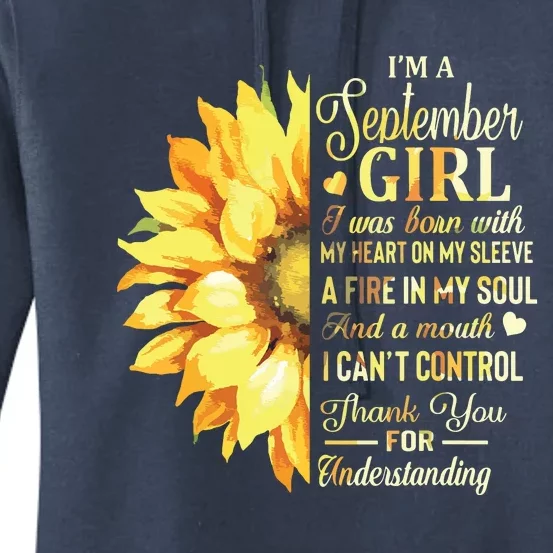 Im A September Girl Sunflower Birthday Women's Pullover Hoodie