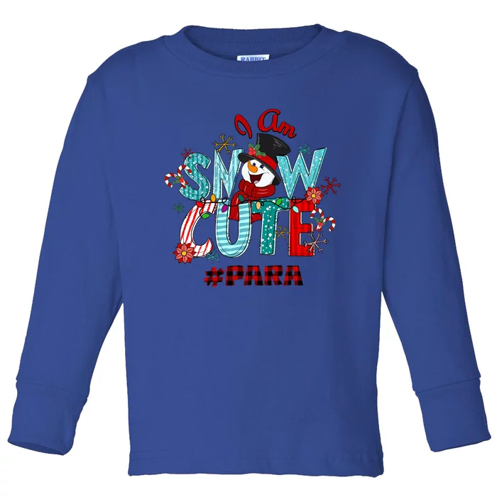 I Am Snow Cute Christmas Snow Funny Para Gift Toddler Long Sleeve Shirt