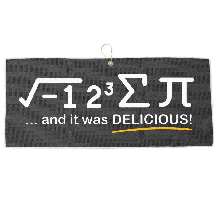 I Ate Some Pi Funny Pi Day & Math Lover Gift Large Microfiber Waffle Golf Towel