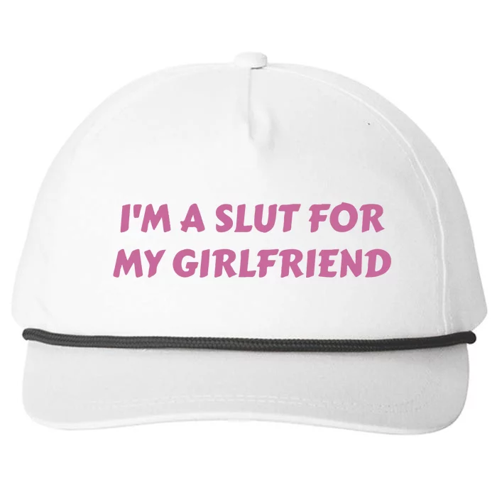 IM A Sl T For My Girlfriend Funny Meme Snapback Five-Panel Rope Hat