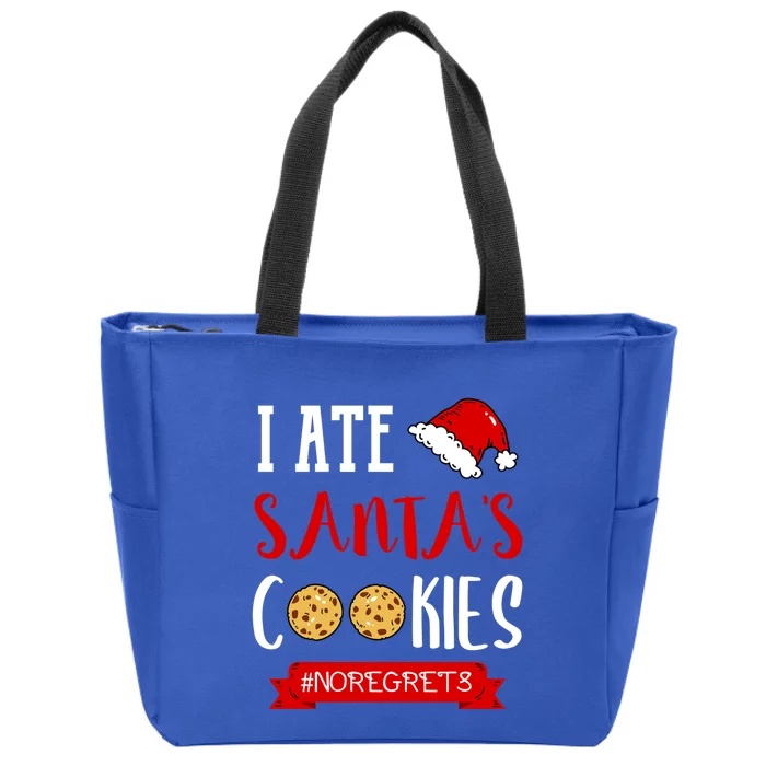 I Ate Santa's Cookies Funny Christmas Outfits Cute Gift Zip Tote Bag