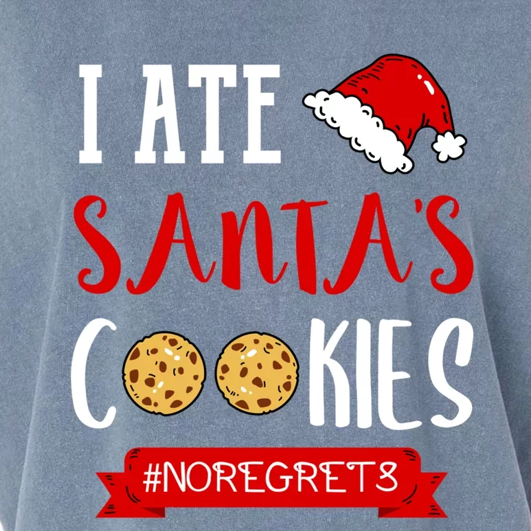 I Ate Santa's Cookies Funny Christmas Outfits Cute Gift Garment-Dyed Women's Muscle Tee