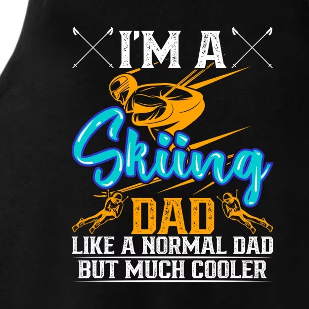 Im A Skiing Dad Funny Ski Dad Wintersport Skier Daddy Cool Skiing Dad Ladies Tri-Blend Wicking Tank