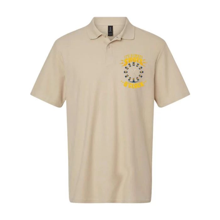 It's Always Shots O'Clock Tequila & Whiskey Lover Softstyle Adult Sport Polo