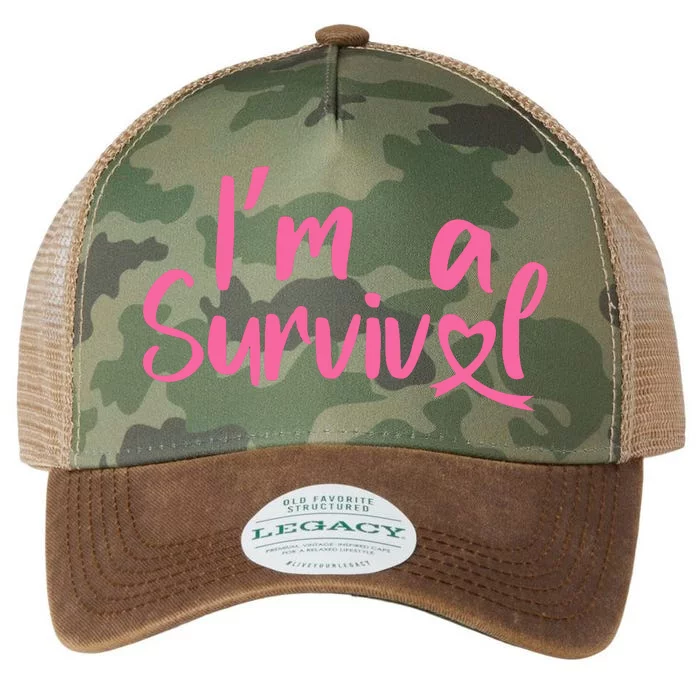 I'm A Survivor Cancer, Pink Ribbon, Breast Cancer Legacy Tie Dye Trucker Hat