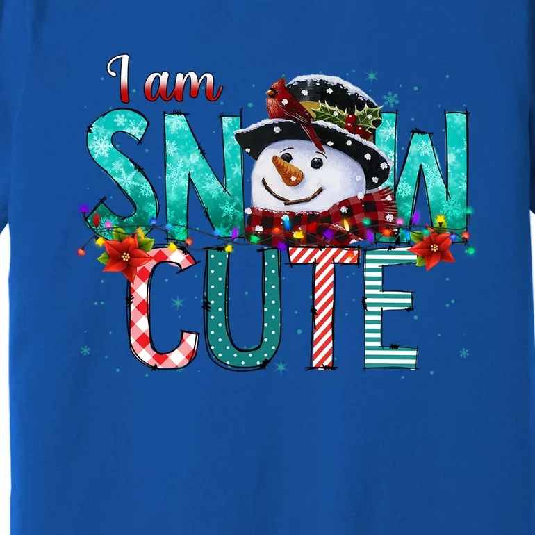 I Am Snow Cute Merry Christmas Snow Winter Outfit Pajama Gift Premium T-Shirt