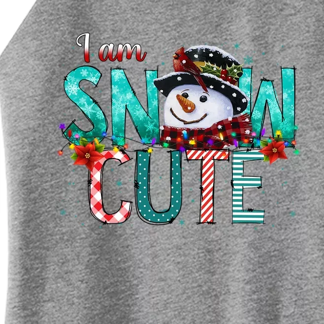 I Am Snow Cute Merry Christmas Snow Winter Outfit Pajama Gift Women’s Perfect Tri Rocker Tank