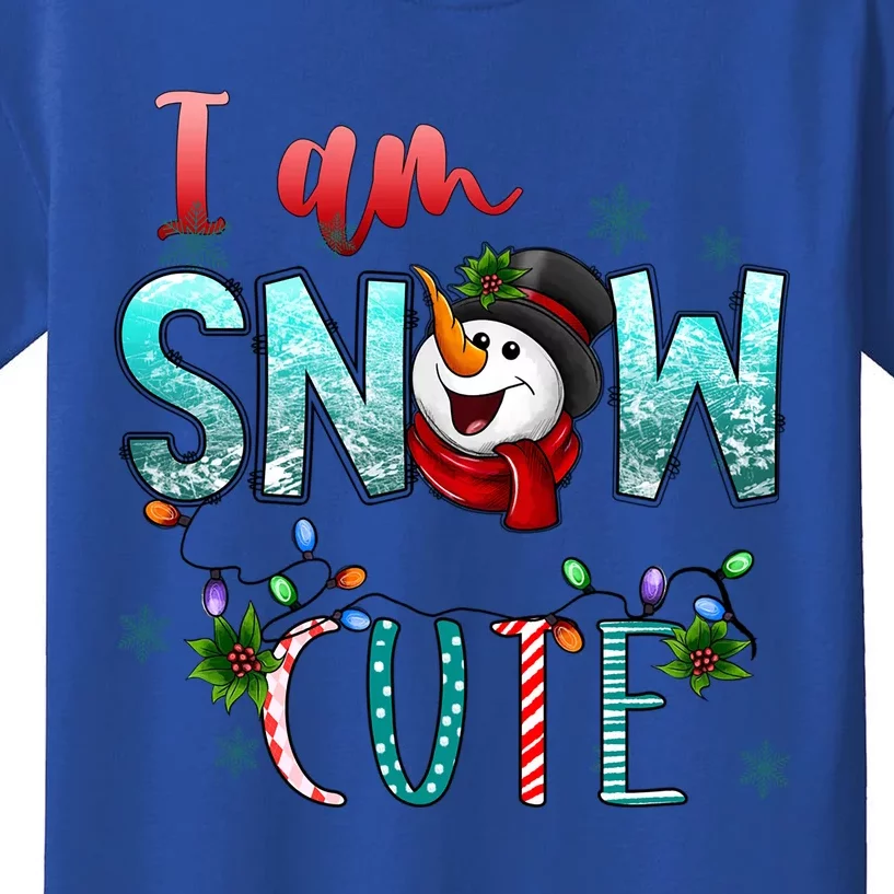 I Am Snow Cute Gift Merry Christmas Snow Western Winter Gift Kids T-Shirt